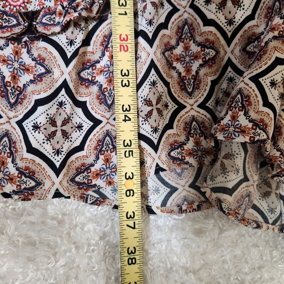 Anthropologie Tan Brown Boho V Neck Dress 100% VISCOSE - Picture 14 of 14